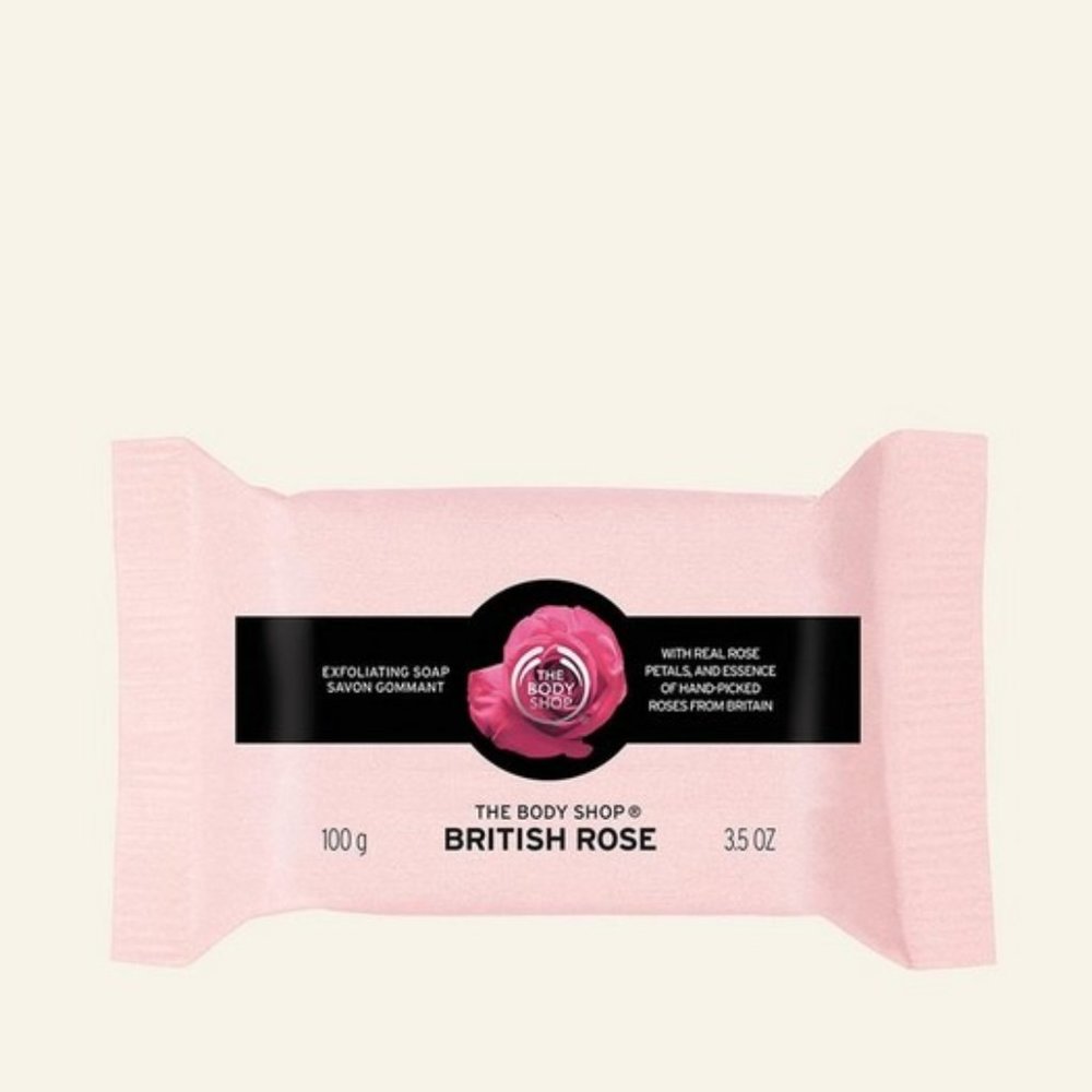 The Body Shop British Rose Exfoliating Soap